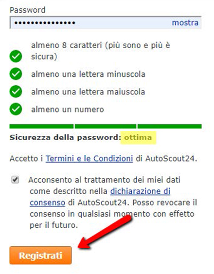 Gestione password Google test 2